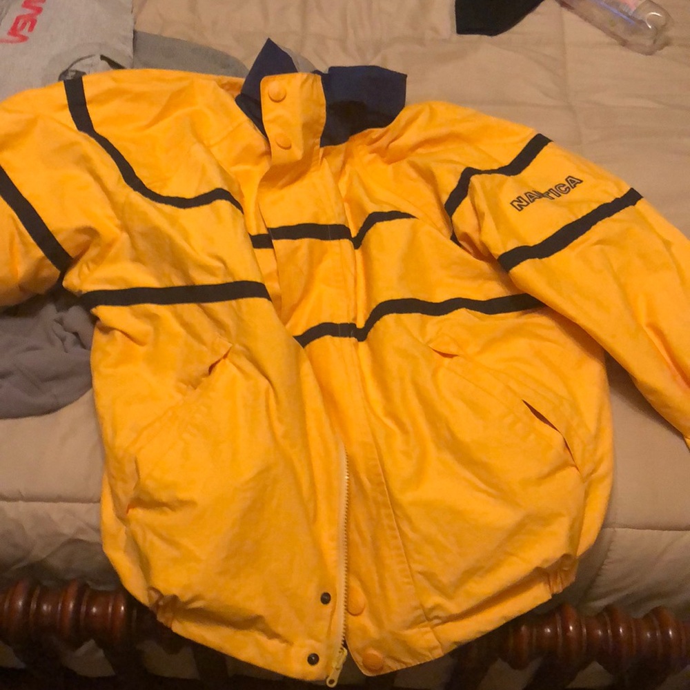 Vintage nautica reversible zip up jacket.